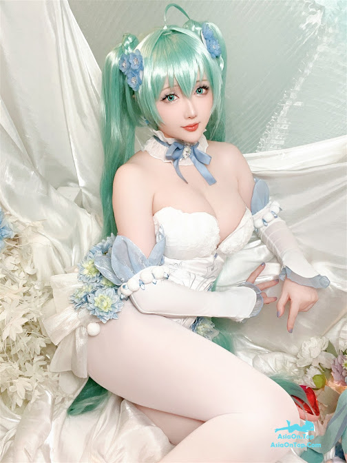 Coser@星之迟迟Hoshilily – 2024年02月计划A 初音未来 粉蝶花精灵