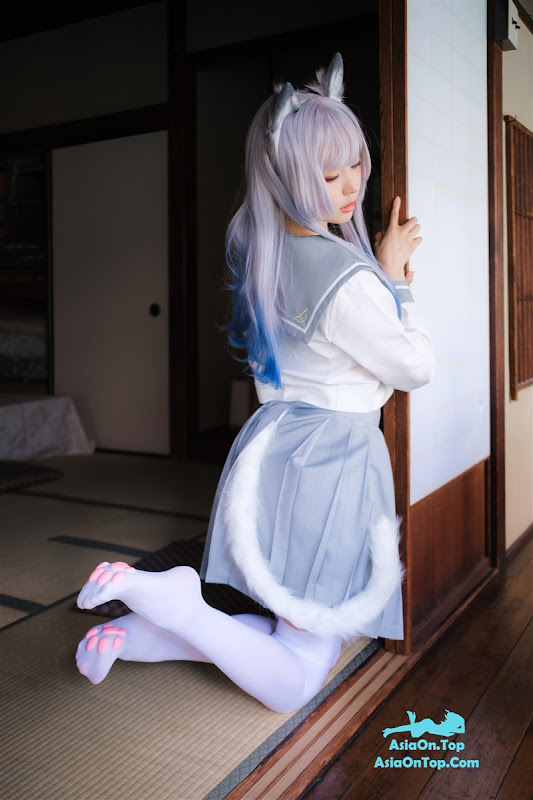 Coser@Ely_eee (ElyEE子) – Veranda White Cat緣廊白貓