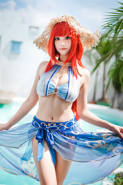 Coser@蜜汁猫裘 – 原神 妮露泳装