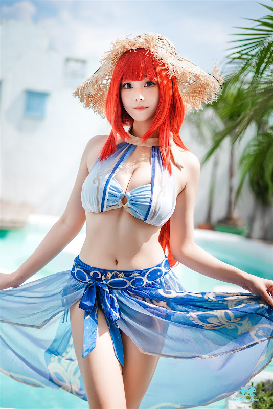 Coser@蜜汁猫裘 – 原神 妮露泳装