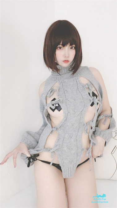 Coser@二佐Nisa – 私房洞洞毛衣