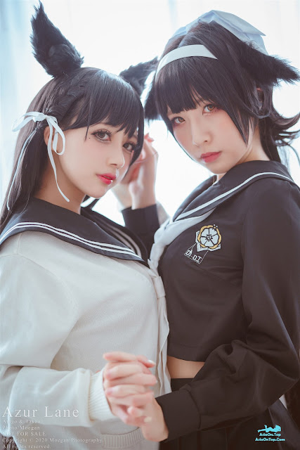 Coser@沖田凜花Rinka – & 椎名くるみ Shiina Kurumi – Azur Lane – 爱宕高雄 Sailor Suit (アズールレーン )